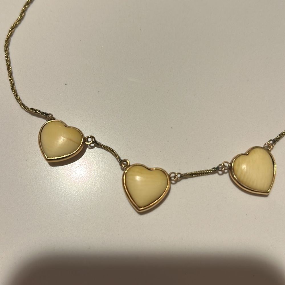 Ivory hearts vintage choker - Picture 3 of 3
